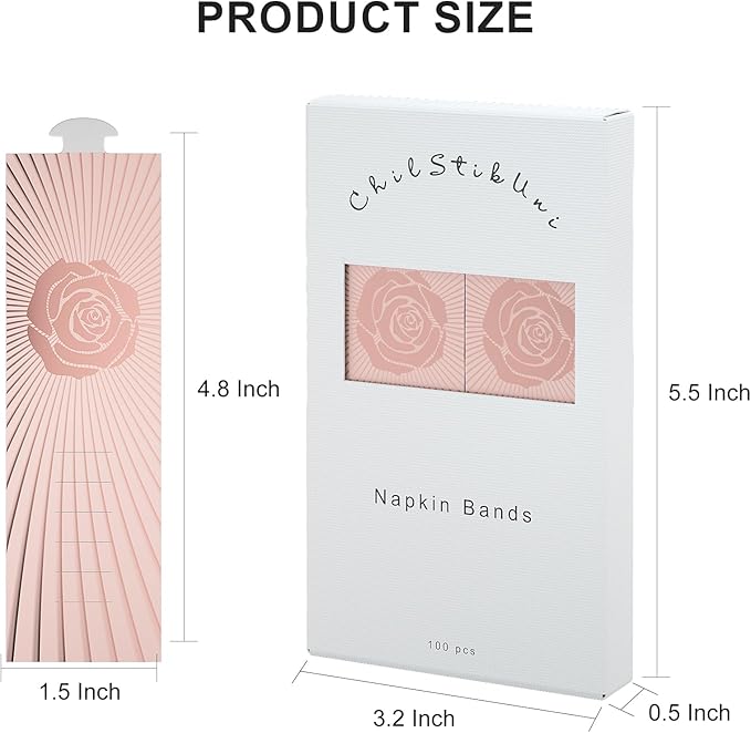 Polymer Material Reusable Napkin Band, Glue-Free Tear-Proof Water Resistant - Image 7