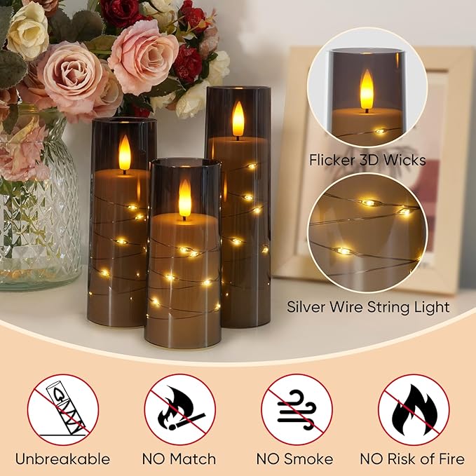 Raycare Flameless Candle with Remote Timer – 9 Flickering Acrylic Battery - Image 7