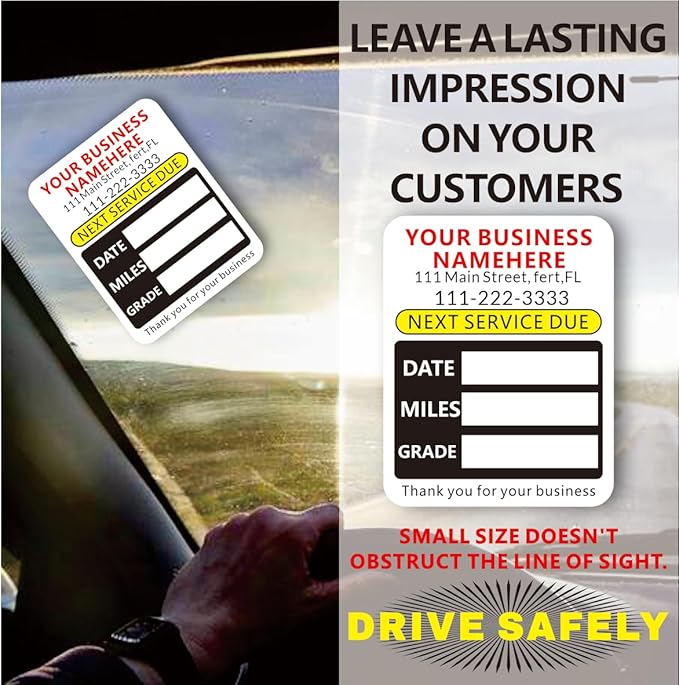 Custom Oil Change Stickers - Image 5