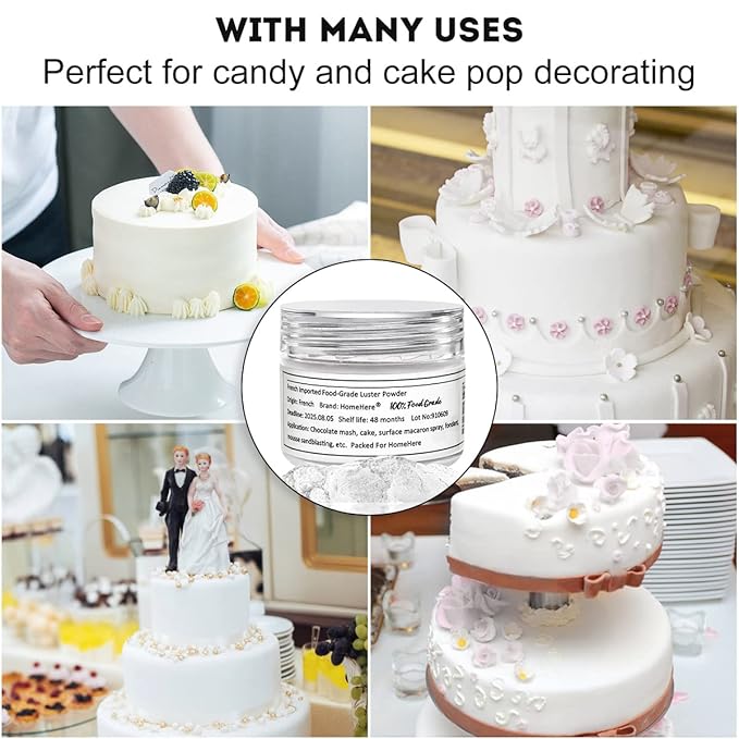 HomeHere Edible Luster Dust Food-Grade Glimmer Powder Glitter - Image 2