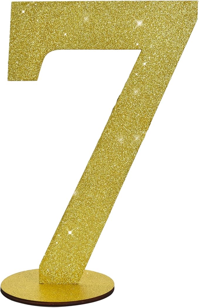 TONIFUL 11.8 Inch Gold Glitter Numbers Table Centerpieces 0-9 Birthday Party by TONIFUL