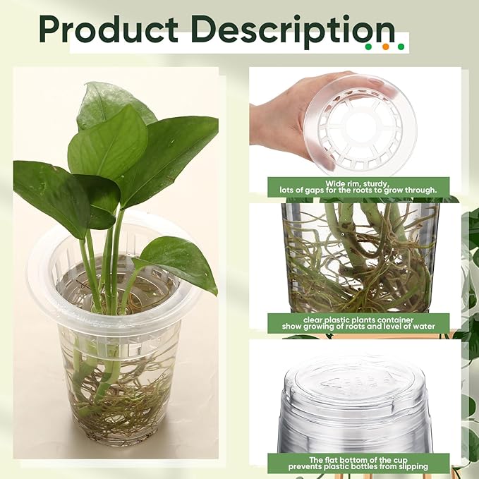 Baderke 35 Pack Plastic Plant Propagation Station Desktop Terrariums Plant - Image 3