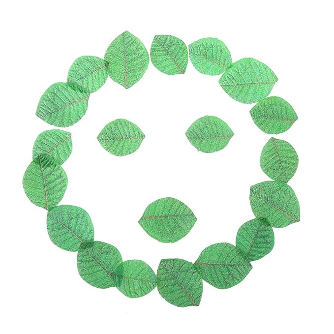 GEORLD 24Pcs Edible Cake & Cupcake Toppers Green Leaves Decoration … - Image 2