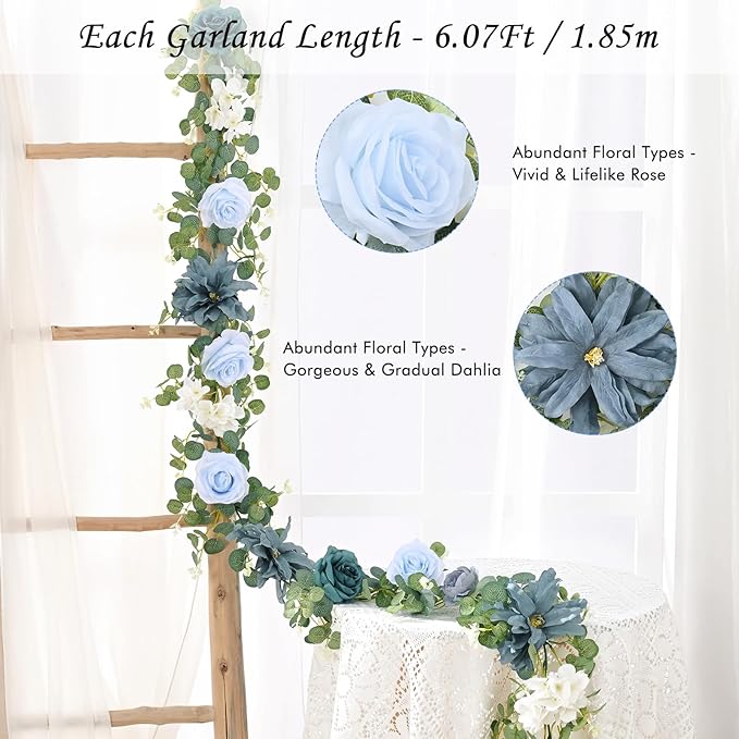 Waipfaru 6.07Ft Artificial Eucalyptus Garland - Image 2