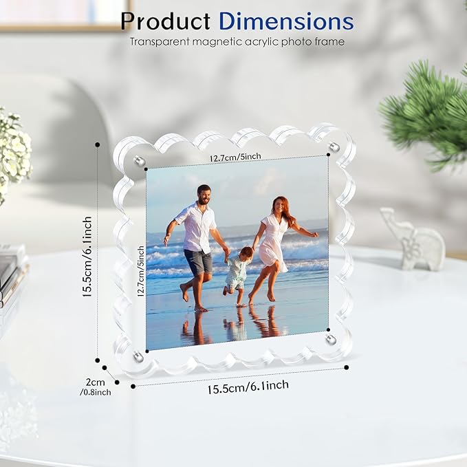 Acrylic Picture Frames. 5×5inch 6Pack - Image 4