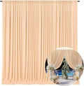 10 x 7 Feet Champagne Backdrop Curtain by ZEBMOON