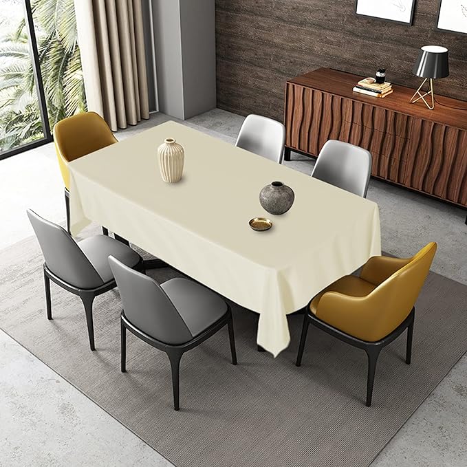 Fitable Rectangle Tablecloth Stain and Wrinkle Resistant Washable Polyester - Image 3
