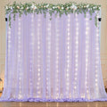 10ft x 7ft Lavender Chiffon Backdrop Curtain by WishCare