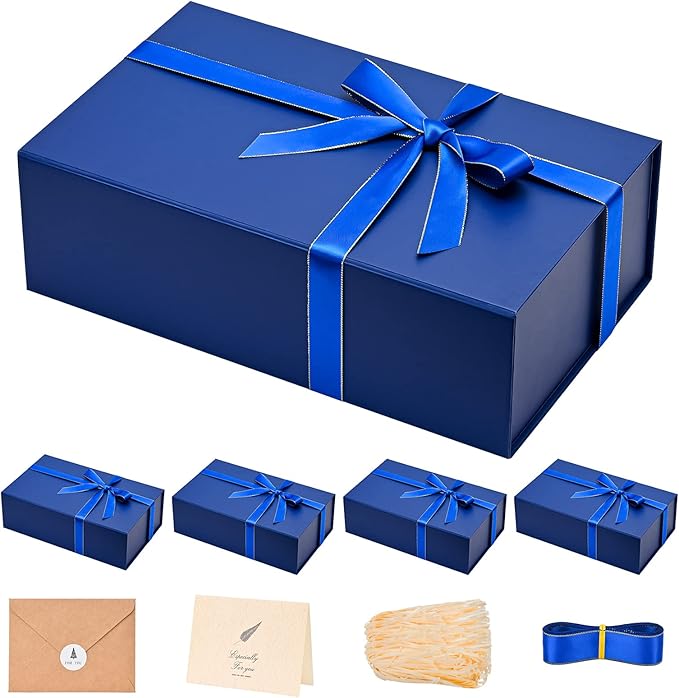 LIFELUM Gift Boxes 5 Pack 13.85 x 8.35 x 4.45 inch, Large Gift Box by LIFELUM