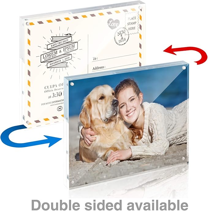 TWING Acrylic Picture Frame 8x10, 5 Pack 8x10 Magnetic Photo Frame 12+12 MM - Image 3