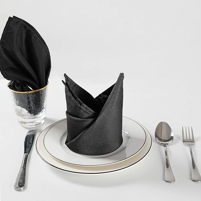 Cloth Napkins 17x17 inch Washable Polyester Dinner Napkins Soft Table Napkins - Image 5