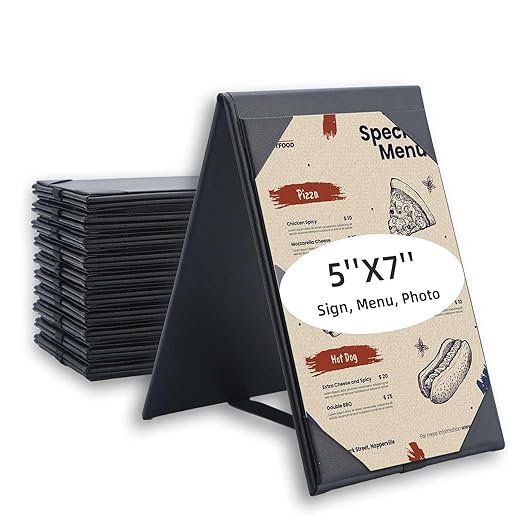Menu Covers - Set of 10 Double-Sided Table Tent Cards by Unknown