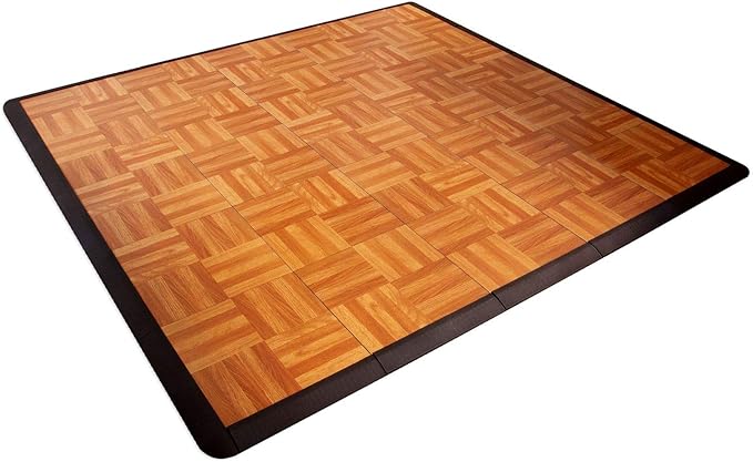 Big Floors 5X5OAKFLOOR Interlocking Lightweight Plastic Modular Dance Floor Kit - Image 2