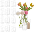48 Pcs Glass Cylinder Vases Set – Modern Flower Vases by Unknown