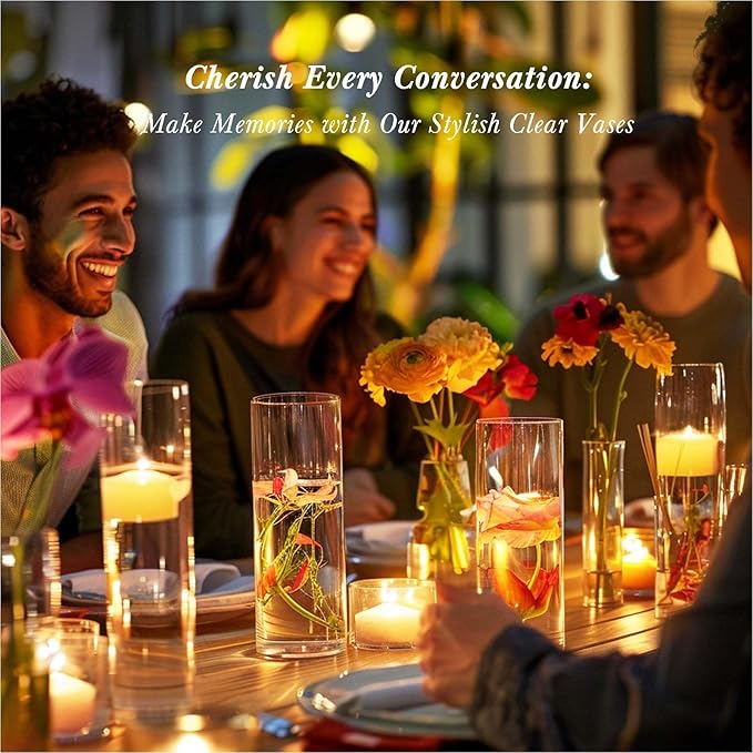 18pcs Glass Vase Cylinder Vases - Image 6