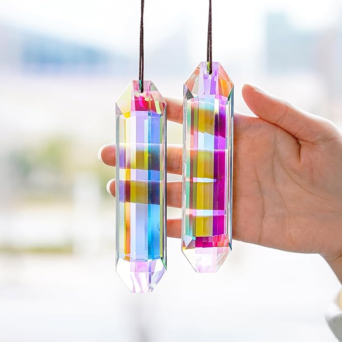 HDCRYSTALGIFTS 2PCS 5" Large Crystal Sun Catcher Prisms - Image 7