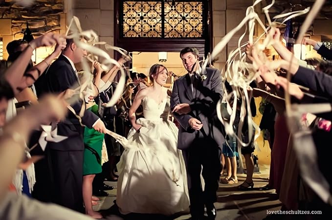 Kingsnow 100 Pieces Champagne Ribbon Wedding Wands Send Off Idea Ceremony Exit - Image 2