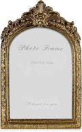 Cuspin 5x7 Gold Picture Frame, Vintage Gold Ornate Resin Photo Frame by Cuspin