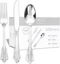 WDF 120PCS Silver Plastic Silverware by WDF