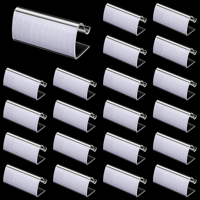 24 Pieces Table Skirting Clips Clear Tablecloth Clips by Maitys