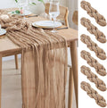 Asee'm 6pcs Cheesecloth Table Runner 120 Inches Long Nude Boho Gauze Cheese by Aseem
