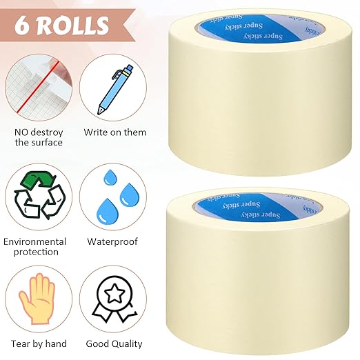 Masking Tape Bulk General Purpose Masking Painting Tape 55 Yards - Image 3