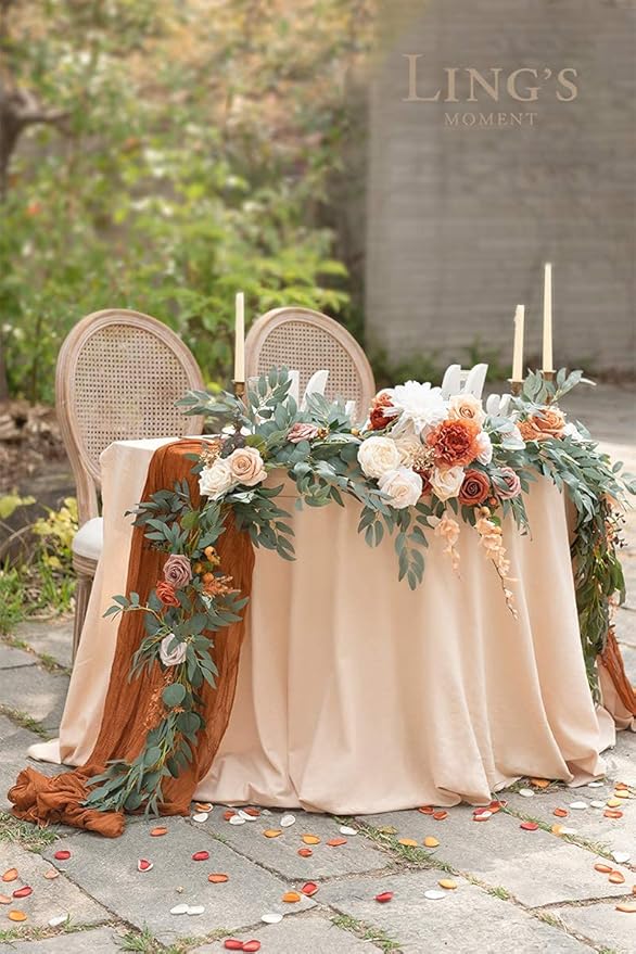 Ling's moment Fall 9FT Flower Garland - Image 7