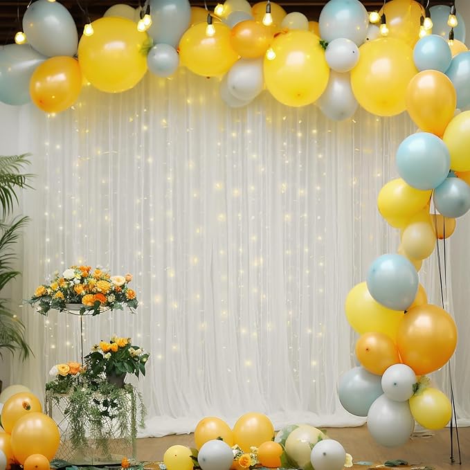 30×10ft White Tulle Backdrop Curtain - Image 3