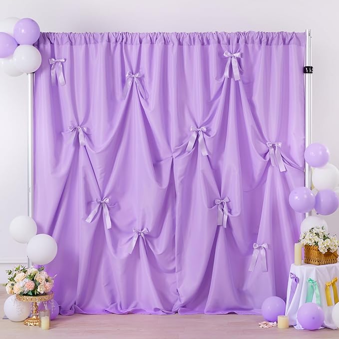Light Purple Backdrop Curtain: 5.8×8ft Backdrop Durable Curtain by SoarDream