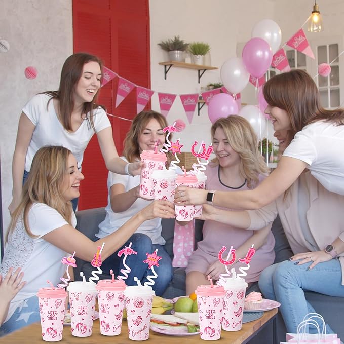 Yungyan 16 Sets Pink Cowgirl Party Favors Goodie Cups - Image 7