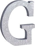 TONIFUL 8 Inch Silver Glitter Letter G Table Centerpiece A-Z Silver Birthday by TONIFUL