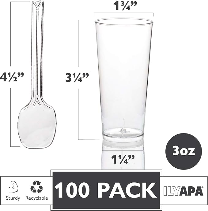 Ilyapa 3oz Plastic Dessert Cups - Image 2