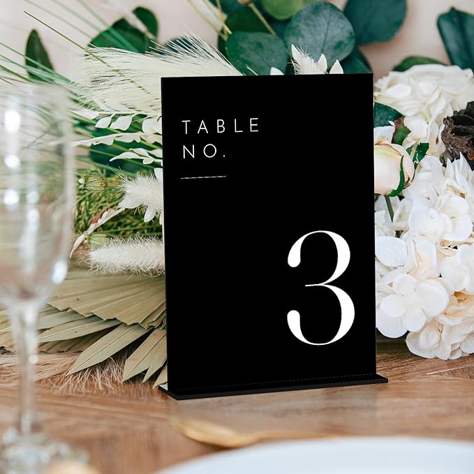 JINMURY Wedding Black Table Numbers 1-15 - Image 3