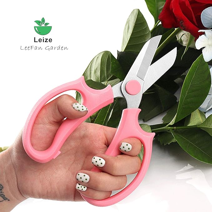 Leize Flower Scissors, Premium Thickened Stainless Steel Floral Shears - Image 4