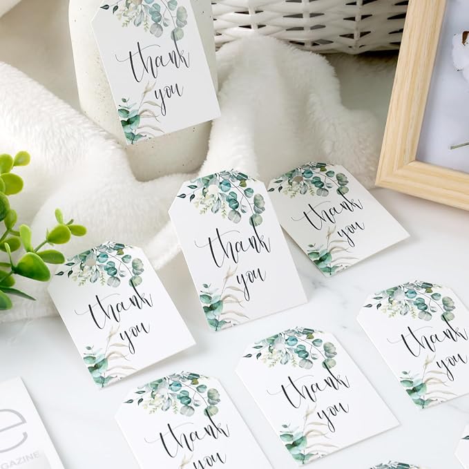 SallyFashion 75PCS Thank You Gift Tags 2x3 inch Kraft Paper Tags - Image 4