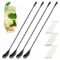 4 Pcs Bar Spoon Cocktail Mixing Spoon Set – 12" Stainless Steel by TheLittleGreenChange