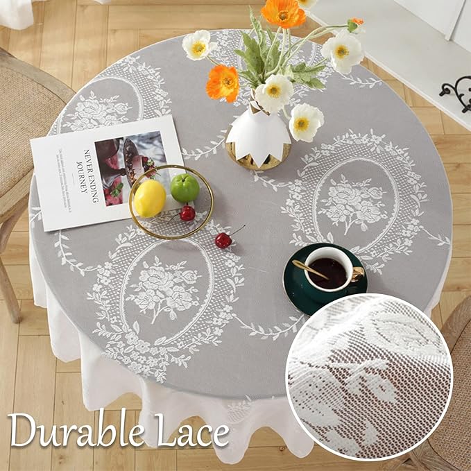 Jeloris Round Lace Tablecloth - Image 4