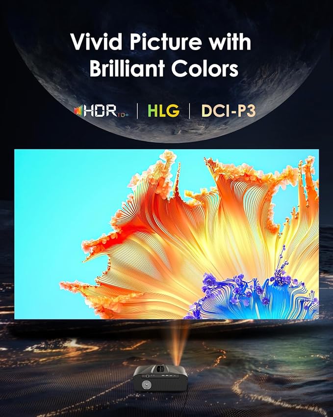 Daylight Projector 4K Ultra HD 2300 High ANSI Smart Home Theater - Image 3