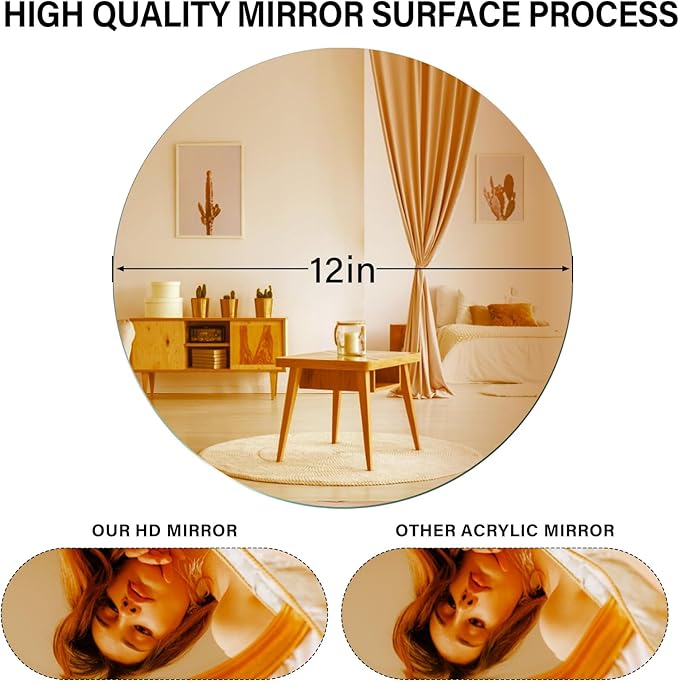 JAMBALAY 12″ Round Mirror Centerpieces - Image 4