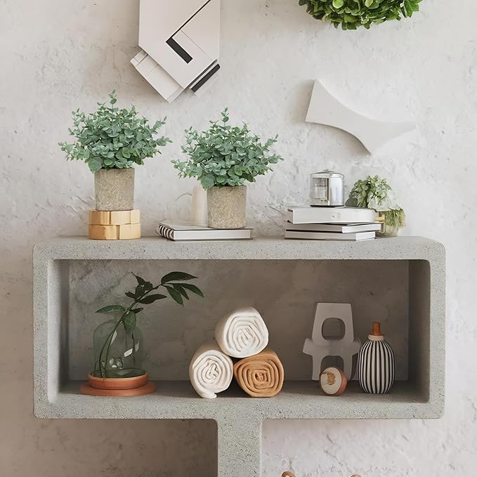 2 Pack Small Fake Plants, Artificial Eucalyptus - Image 6