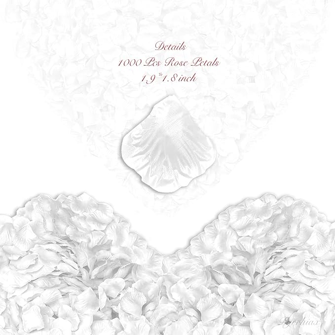 1000Pieces Rose Petals, Artificial Flower Petals Fake Rose Petals - Image 2