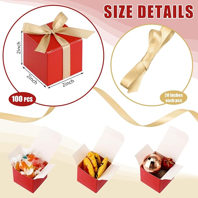 Jutom 100 Pcs Mini Favor Boxes Extra Small Candy Boxes Paper - Image 2