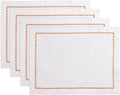 Cotton Linen White Placemats 14 x 19 Inch – Spring, Summer Placemats Set of 4 – by HomeEkaa