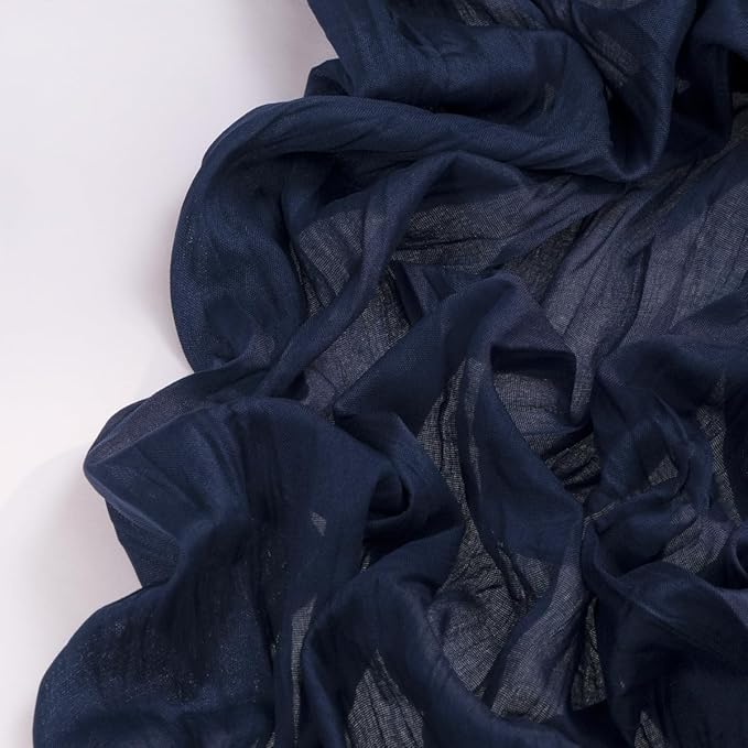 Navy Blue Cheesecloth Table Runner 4 Pack Fall Table Runners Boho Gauze 120 - Image 3