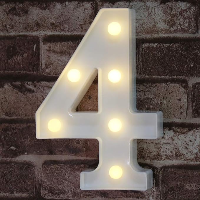 Decorative Led Light Up Number Letters by Pooqla