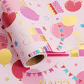 Aimyoo Pink Birthday Wrapping Paper Roll by Aimyoo