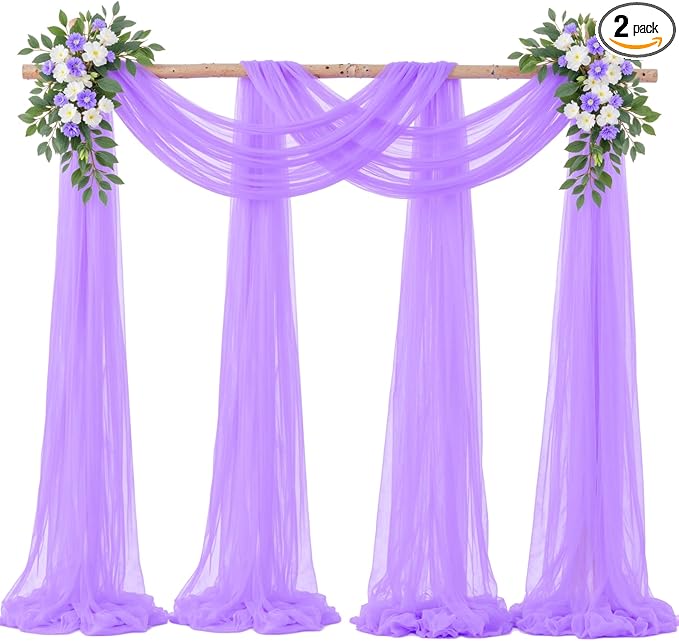 Lavender Purple Arch Draping Fabric by Gogoparti