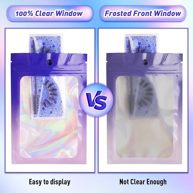 Funfery 100 Pack Mylar Holographic Bags, Packaging Bag - Image 3