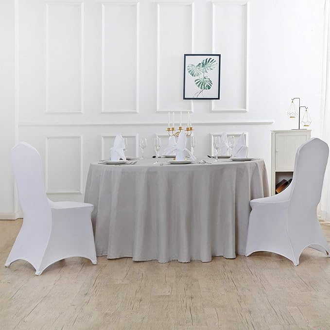 132 inch Round Tablecloth Washable Polyester Table Cloth Decorative Table Cover - Image 6