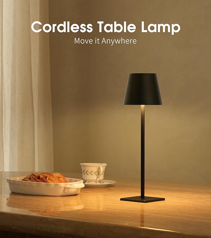 UME Cordless Table Lamp, Battery Operated Lamp - Image 2